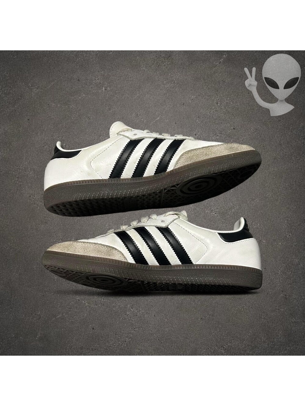 Adidas Samba OG White Black Gum B75806 Mens US 6.5 Womens US 8 - Picture 2 of 6